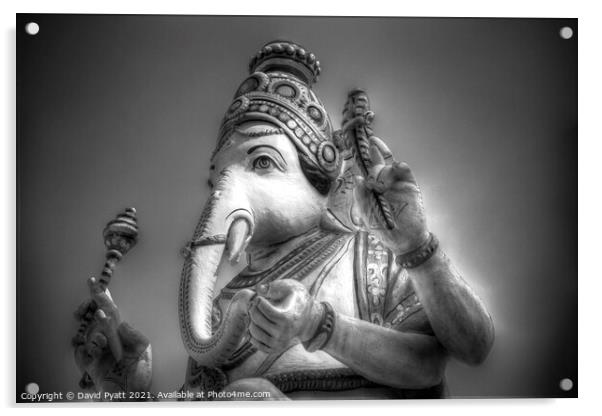 Temple Elephant  Acrylic by David Pyatt