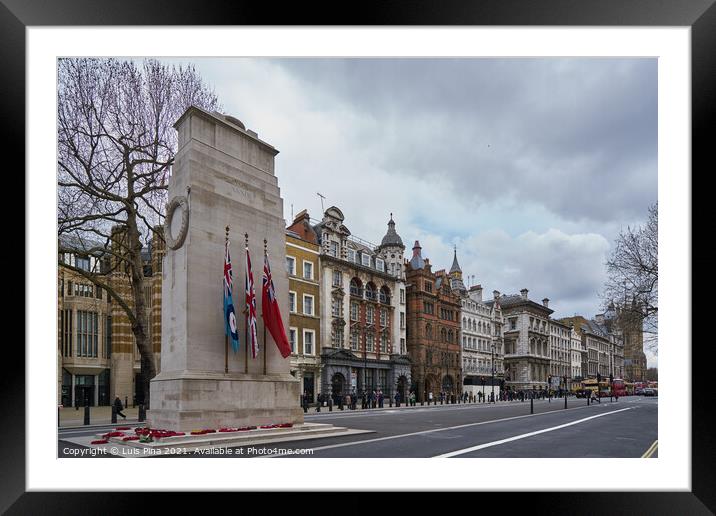 Cenotaph War Memorial London Framed Mounted Print by Luis Pina