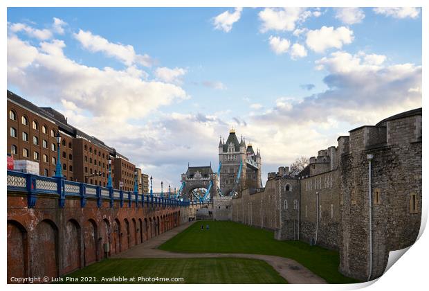 Tower of London and Tower Bridge Print by Luis Pina