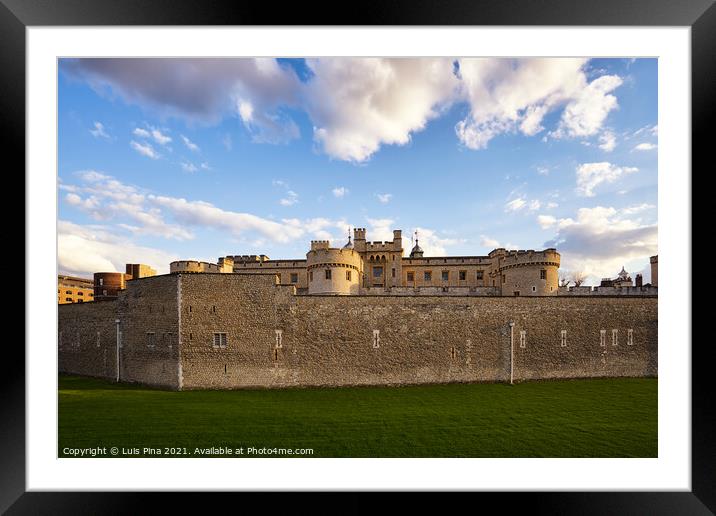 Tower of London in England at sunset Framed Mounted Print by Luis Pina