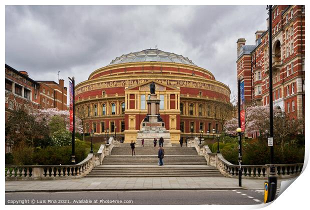 Royal albert concert hall in London, England Print by Luis Pina