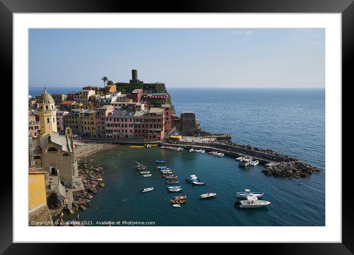 Vernazza View in Cinque Terre Framed Mounted Print by Luis Pina
