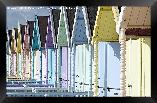Essex Beach Huts Framed Print by Keith Mountford