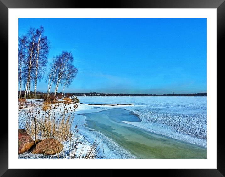 Frozen fjord Framed Mounted Print by Gareth Parkes