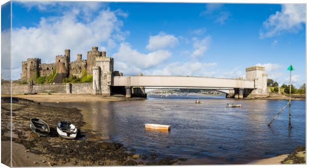 Conwy Castle panorama Canvas Print by Jason Wells