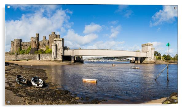 Conwy Castle panorama Acrylic by Jason Wells