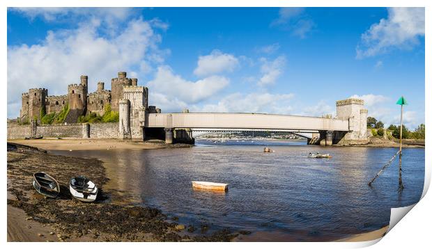 Conwy Castle panorama Print by Jason Wells