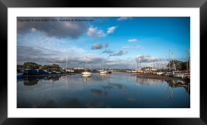 Boats at Ashlett Creek Framed Mounted Print by Sue Knight