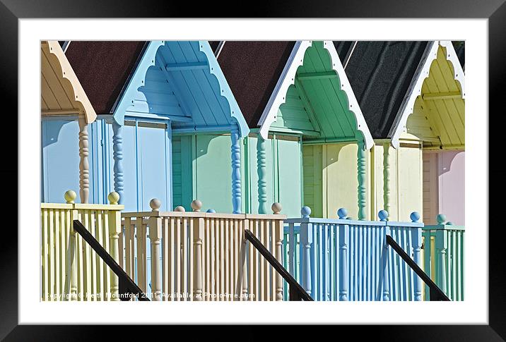 Mersea Island Beach Huts Framed Mounted Print by Keith Mountford