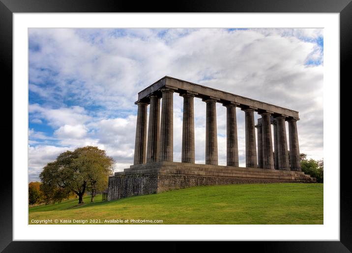 National Monument of Scotland, Edinburgh Framed Mounted Print by Kasia Design
