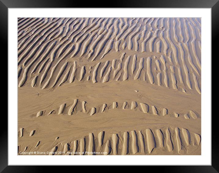 Rippled sand of estuary Framed Mounted Print by DEE- Diana Cosford