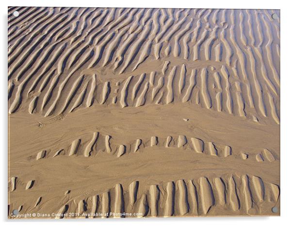 Rippled sand of estuary Acrylic by DEE- Diana Cosford