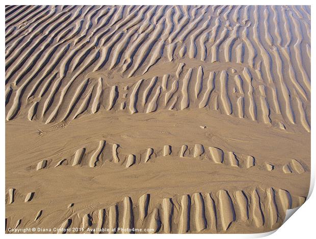 Rippled sand of estuary Print by DEE- Diana Cosford