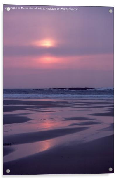 Sunrise at St. Oswalds Bay Acrylic by Derek Daniel