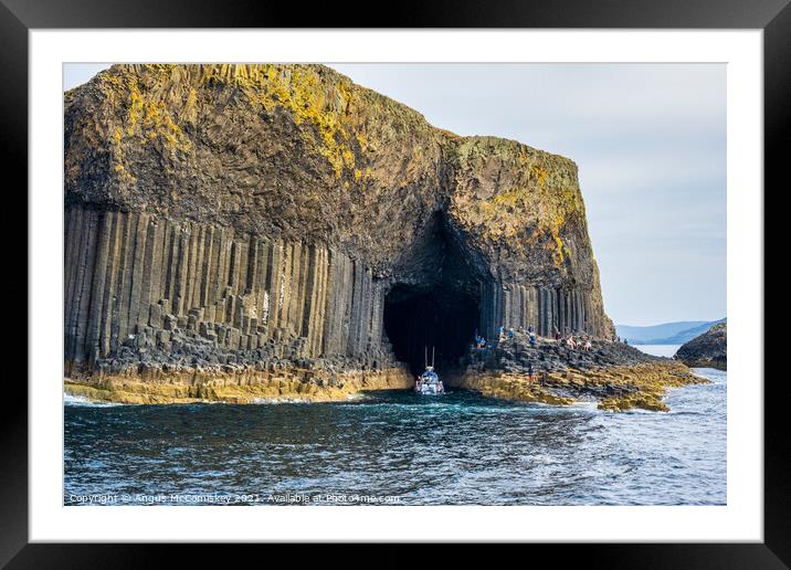 Approaching Fingal’s Cave, Isle of Staffa Framed Mounted Print by Angus McComiskey