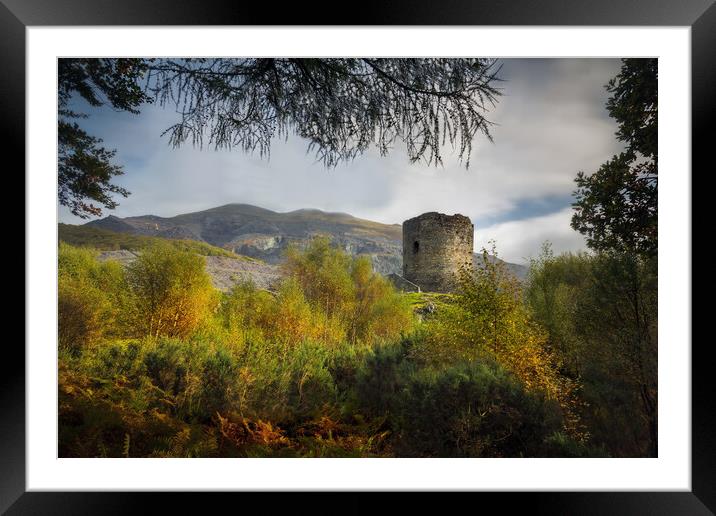 Dolbadarn Castle in Autumn Framed Mounted Print by Alan Le Bon