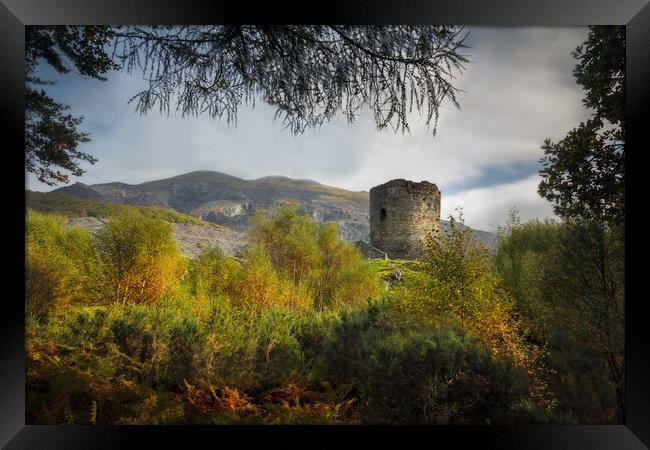 Dolbadarn Castle in Autumn Framed Print by Alan Le Bon