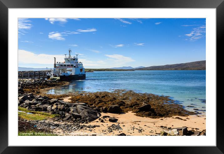 Caledonian MacBrayne Ferry Isle of Uist Scotland Framed Mounted Print by Pearl Bucknall