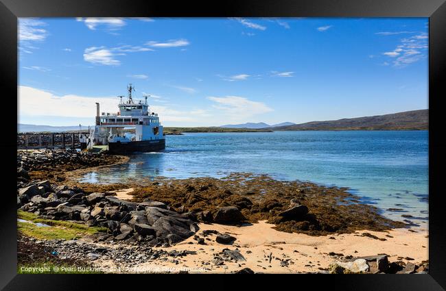 Caledonian MacBrayne Ferry Isle of Uist Scotland Framed Print by Pearl Bucknall