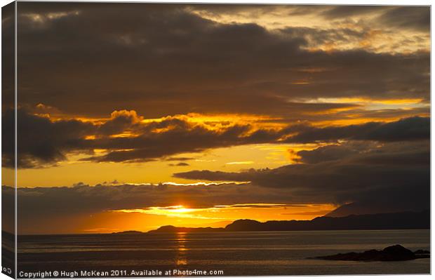 Sunset, Point of Sleat, Isle of Skye, Inner Hebrid Canvas Print by Hugh McKean