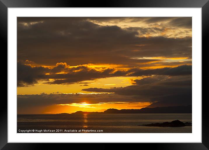 Sunset, Point of Sleat, Isle of Skye, Inner Hebrid Framed Mounted Print by Hugh McKean