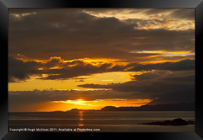 Sunset, Point of Sleat, Isle of Skye, Inner Hebrid Framed Print by Hugh McKean