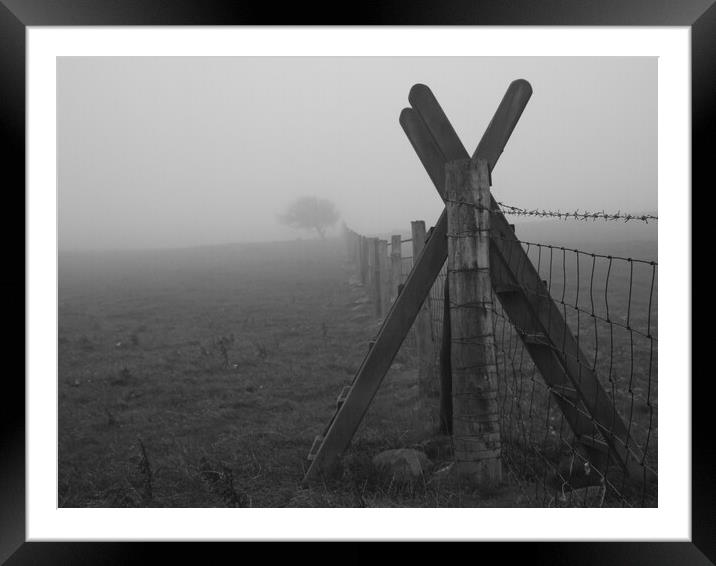 Atmospheric Black and White photo, Snowdonia, North Wales Framed Mounted Print by Christopher Stores