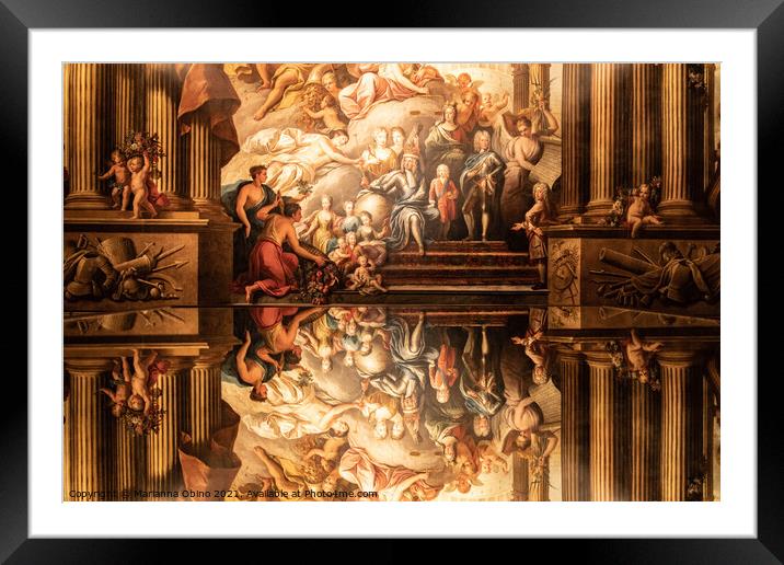 Painted Hall  Framed Mounted Print by Marianna Obino