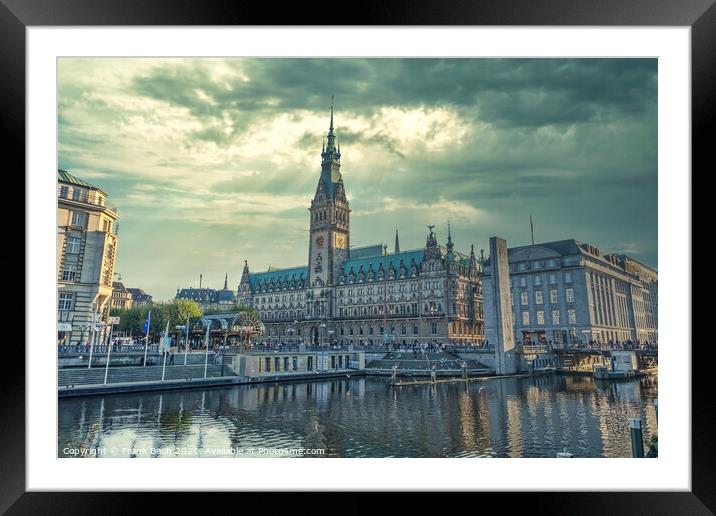 Old city town Hall in Hamburg, Germany Framed Mounted Print by Frank Bach