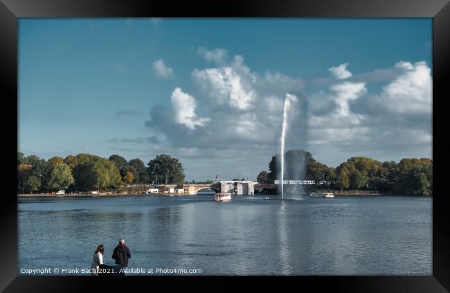Hamburg Binnenalster lake in the central city, Germany Framed Print by Frank Bach