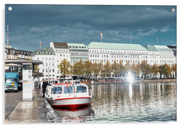 Hamburg Binnenalster lake in the central city, Germany Acrylic by Frank Bach
