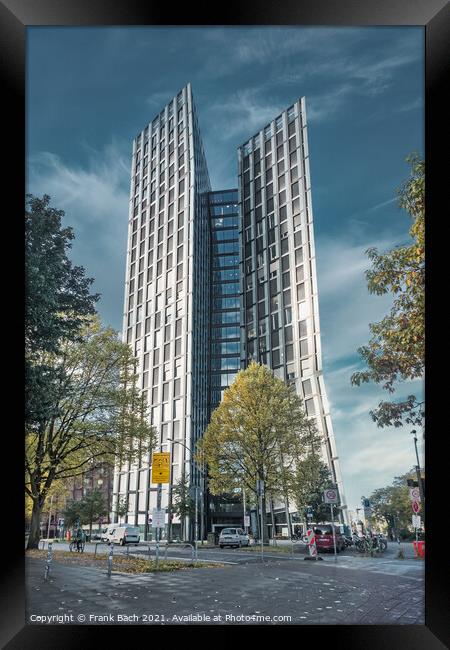 Dancing towers complex on Reeperbahn in Hamburg, Germany Framed Print by Frank Bach
