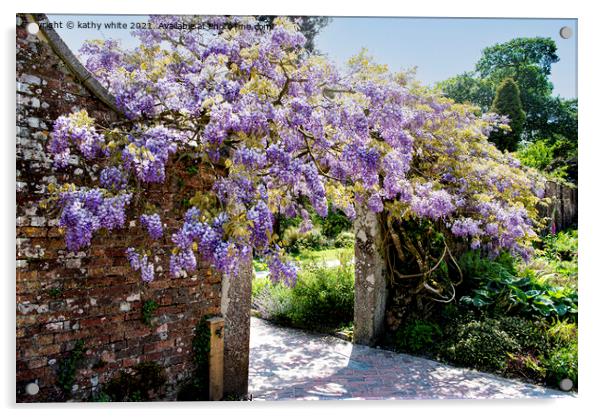 wisteria of Heligan Acrylic by kathy white