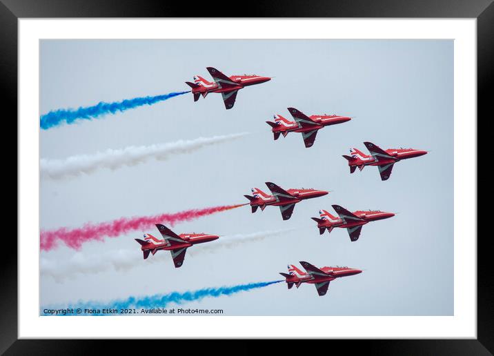 The Red Arrows Framed Mounted Print by Fiona Etkin