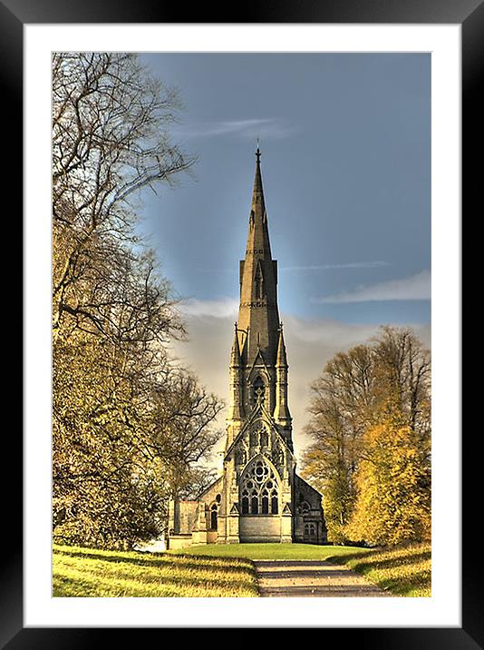 St Mary's Church - Studley Royal Framed Mounted Print by Trevor Kersley RIP
