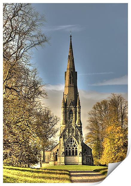 St Mary's Church - Studley Royal Print by Trevor Kersley RIP