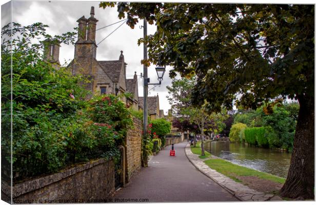 Bourton on the Water  Canvas Print by Fiona Etkin