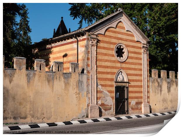 Villa Albertini Chapel in Garda Print by Dietmar Rauscher