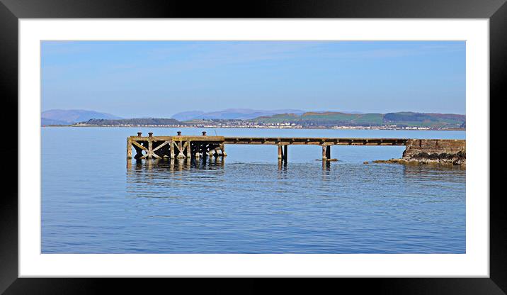 Portencross jetty and Millport Framed Mounted Print by Allan Durward Photography
