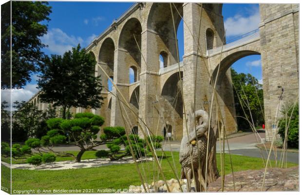 Viaduc of Chaumont Canvas Print by Ann Biddlecombe