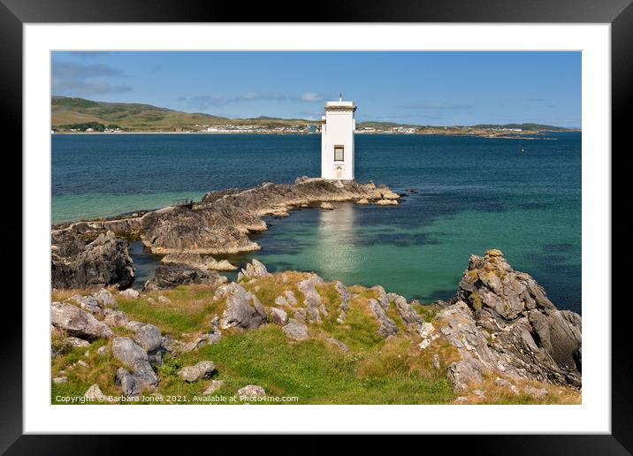Port Ellen Carraig Fhada Summer Sun Islay Scotland Framed Mounted Print by Barbara Jones
