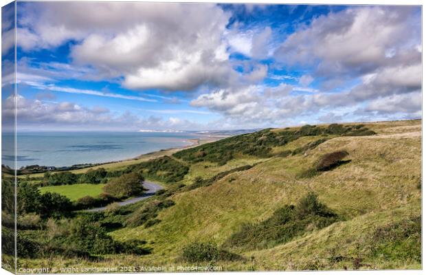 Blackgang Isle Of Wight. Canvas Print by Wight Landscapes