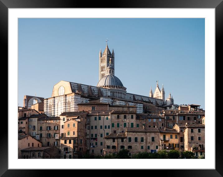 Siena Cathedral Cityscape in Tuscany Framed Mounted Print by Dietmar Rauscher