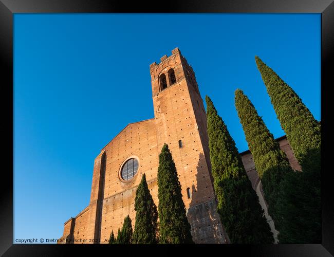 Basilica di San Domenico in Siena Framed Print by Dietmar Rauscher