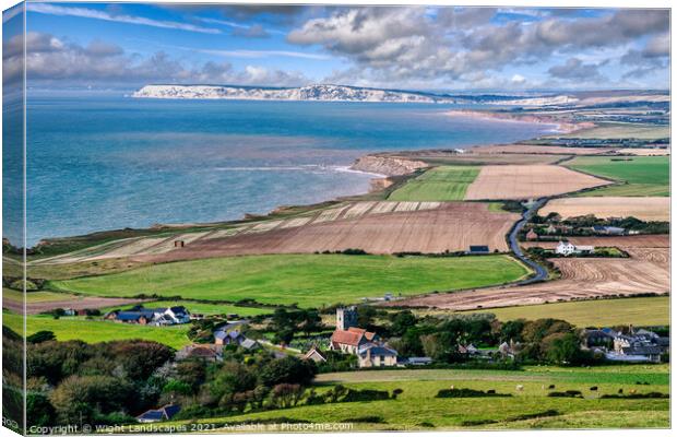 South Wight Viewpoint Canvas Print by Wight Landscapes