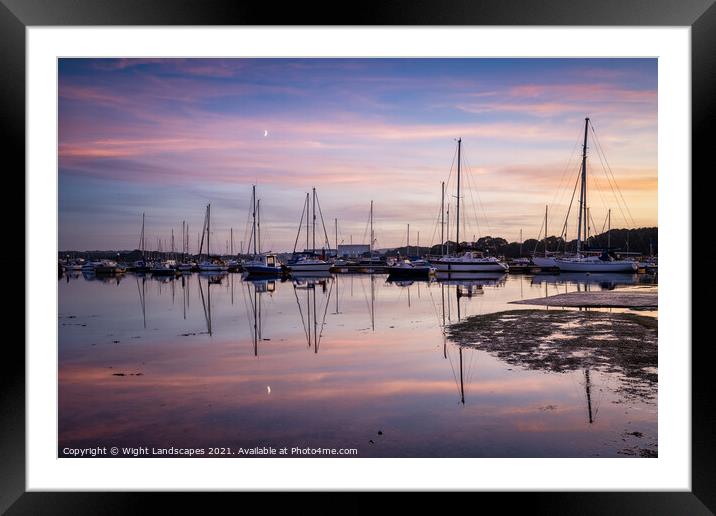 Folly Reach Sunset Framed Mounted Print by Wight Landscapes