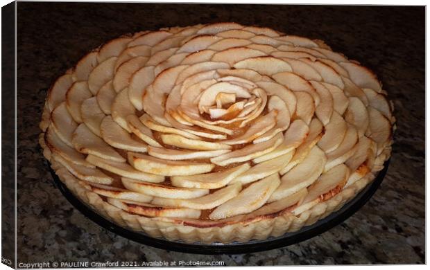 Rose Petal Apple Pie Dessert Bakery Baking Pies Ki Canvas Print by PAULINE Crawford