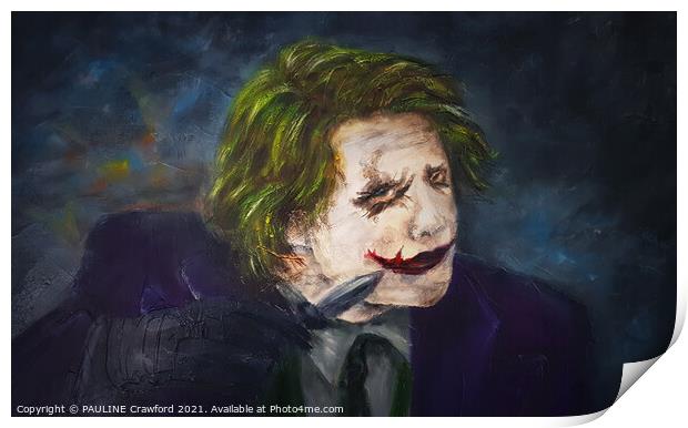 Joker Print by PAULINE Crawford