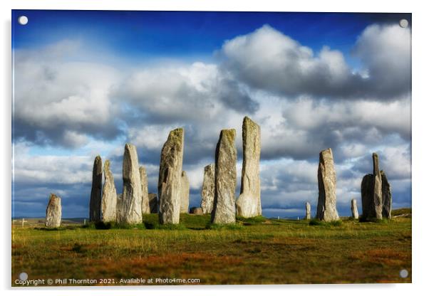 The Callanish Standing Stones Isle of Lewis (3x2) Acrylic by Phill Thornton