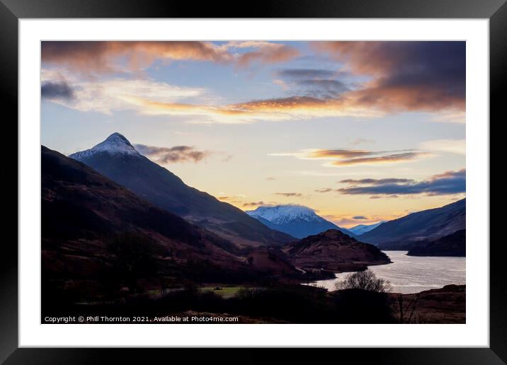 The Majestic Pap of Glencoe and Loch Leven Framed Mounted Print by Phill Thornton